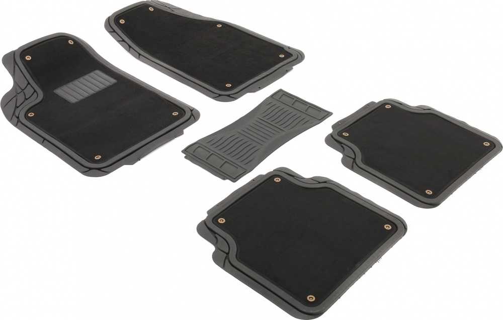 Килимки автомобільні Vitol black 5 шт. КУ-16043 універсальні