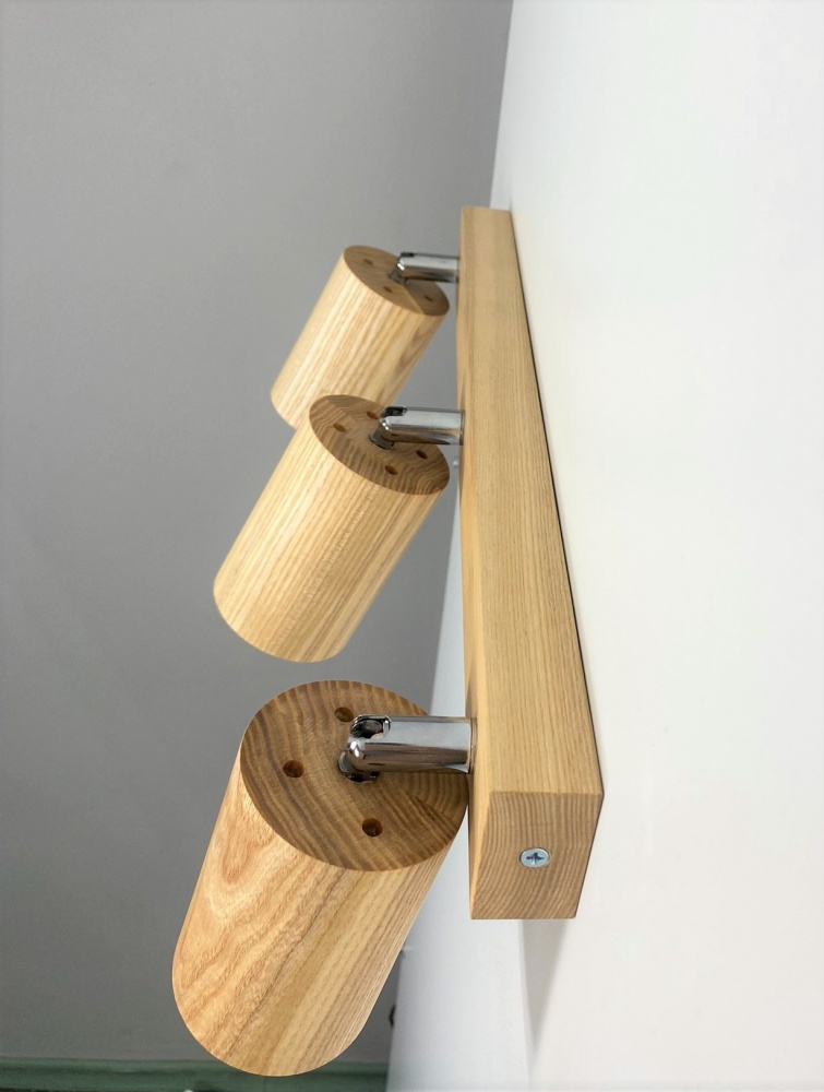 Спот Iterna накладний Alta 3xGU10 дерево світле LW074