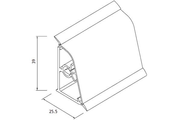 Плінтус для стільниці LuxeForm S495 4200x39x26 мм бароко