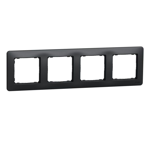 Рамка чотиримісна Schneider Electric Sedna Design універсальна чорний SDD314804