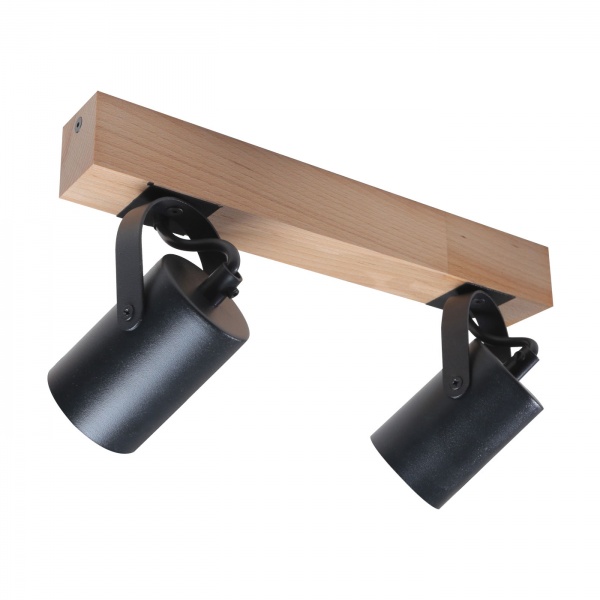 Спот Светкомплект WD 1002 2x50 Вт GU10 черный/дерево 