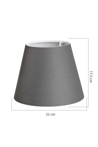 Абажур Luna Conic 1xE27 серый металлик MDL.4736 