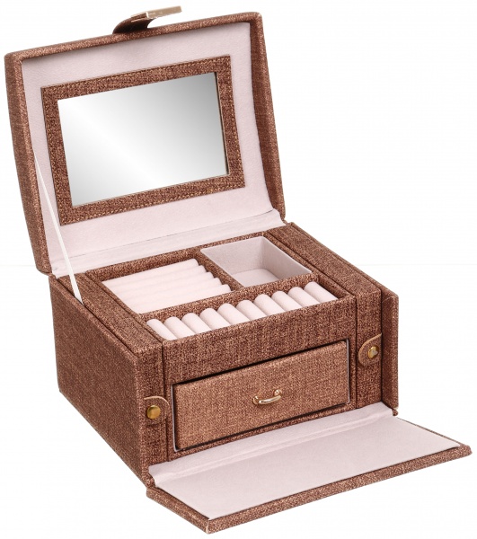 Шкатулка для украшений персиковый 19,5х13х16 см CX1643 Cassy