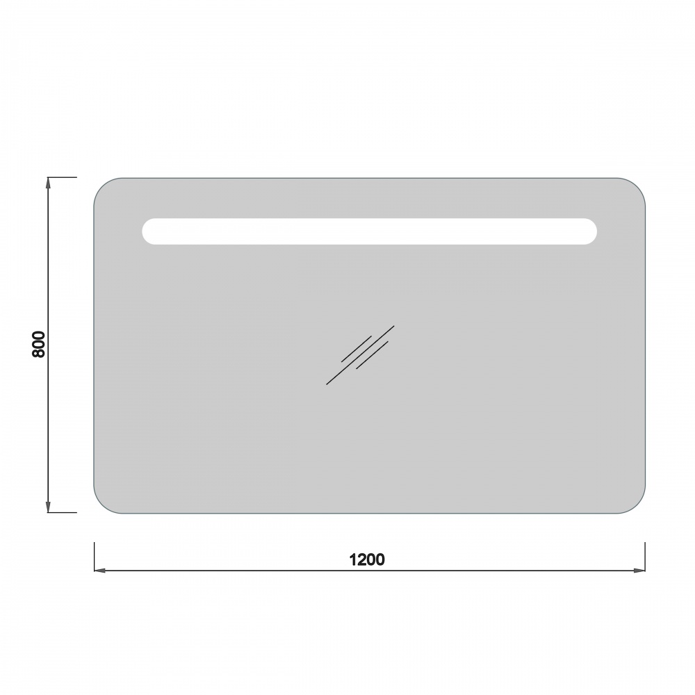Дзеркало з вбудованим підсвічуванням Мойдодир Universalis 120x80 LED