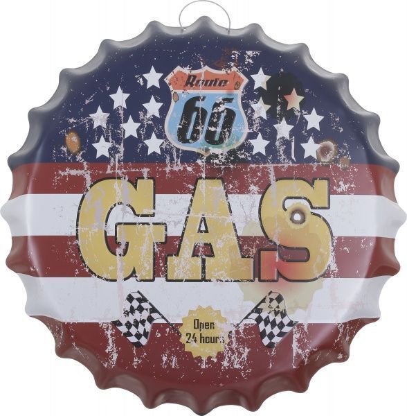 Декор настінний Кришка від пляшки жерстяна Gas d40 