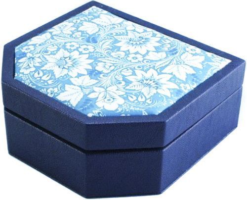 Скринька для прикрас Аглая синій/білий 100х110х50