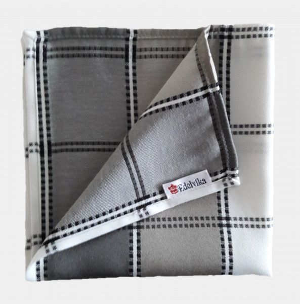 Серветка Едельвіка Затишок 524-19/00 клітинка 40x40 см сірий 