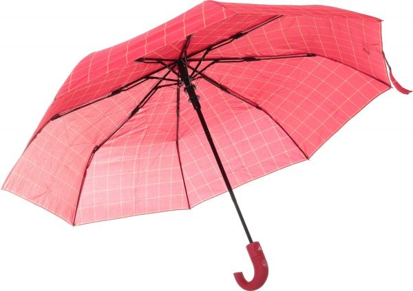 Парасолька Візерунок прямокутний, складна, автомат червоний 