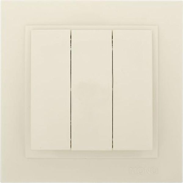 Вимикач триклавішний Mono Despina без підсвітки 10 А 250В кремовий 102-170022-114