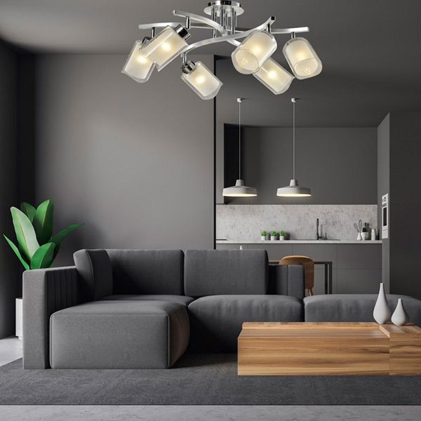 Люстра подвесная Victoria Lighting Kava/PL6 6x40 Вт E27 хром 