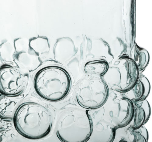 Ваза стеклянная Bubbles 37 см прозрачная 
