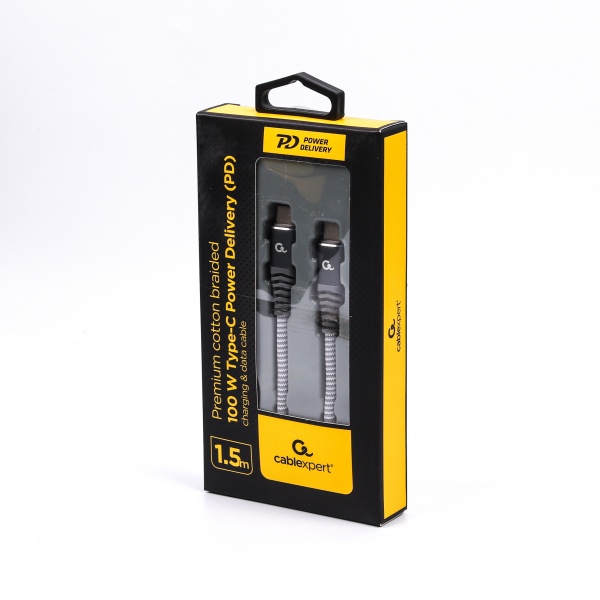 Кабель Cablexpert USB 2.0 Power Delivery C-папа/C-папа 1,5 м черный (CC-USB2B-CMCM100-1.5M) 