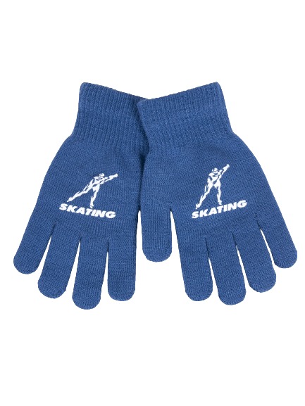 Варежки YO! Фигурист р.16 синий 