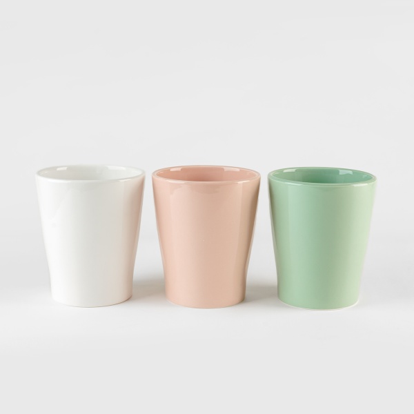 Горщик керамічний круглий 1,6 л зелений (DH-FLOWERS-29 GREEN) 