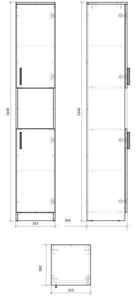 Книжный шкаф Грейд 1 2д Оптимал дуб сонома 