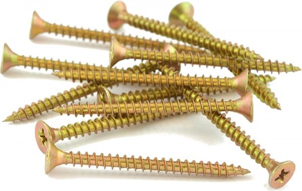 Шуруп универсальный потайная головка ЦЖ 5x60 мм желтый цинк вес Expert Fix