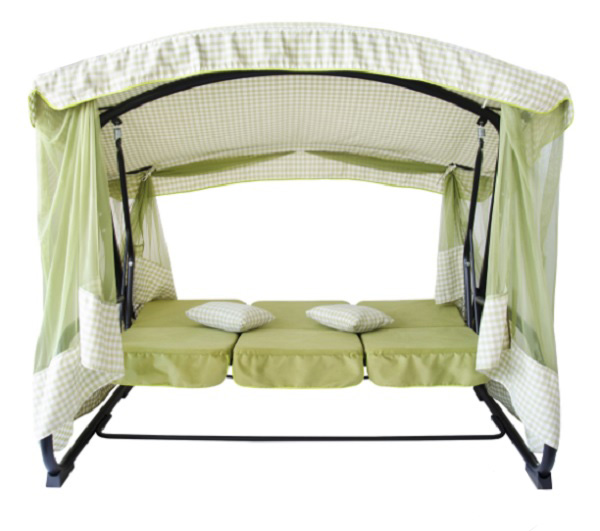 Гойдалка з навісом Vitan Фемелі - 2 Олива з москітною сіткою 1720x2130x1560 мм