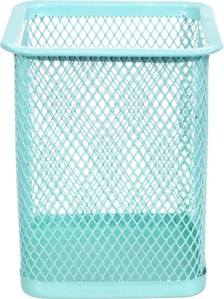 Підставка для ручок квадратна Веселка 8x8x10 см бірюзова Nota Bene