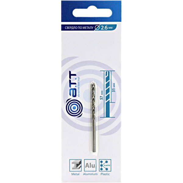 Сверло по металлу A.T.T. 9200028 2.6x57 мм