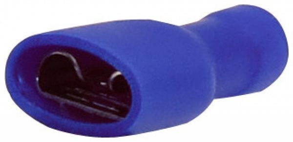Роз'єм плаский повністю ізольований (гн.) EMT 1,5-2,5 кв.мм 6,35х0,8 мм 15А 10 шт. синій 