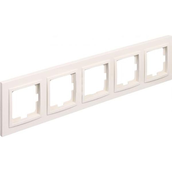 Рамка пятиместная Mono Despina универсальная кремовый 102-170000-164