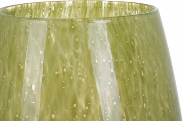 Ваза стеклянная Wrzesniak Glassworks Fin Green 17-8820A 25 см зеленый 