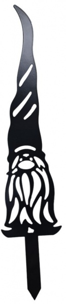 Садовый декор Гном 2 черный металл