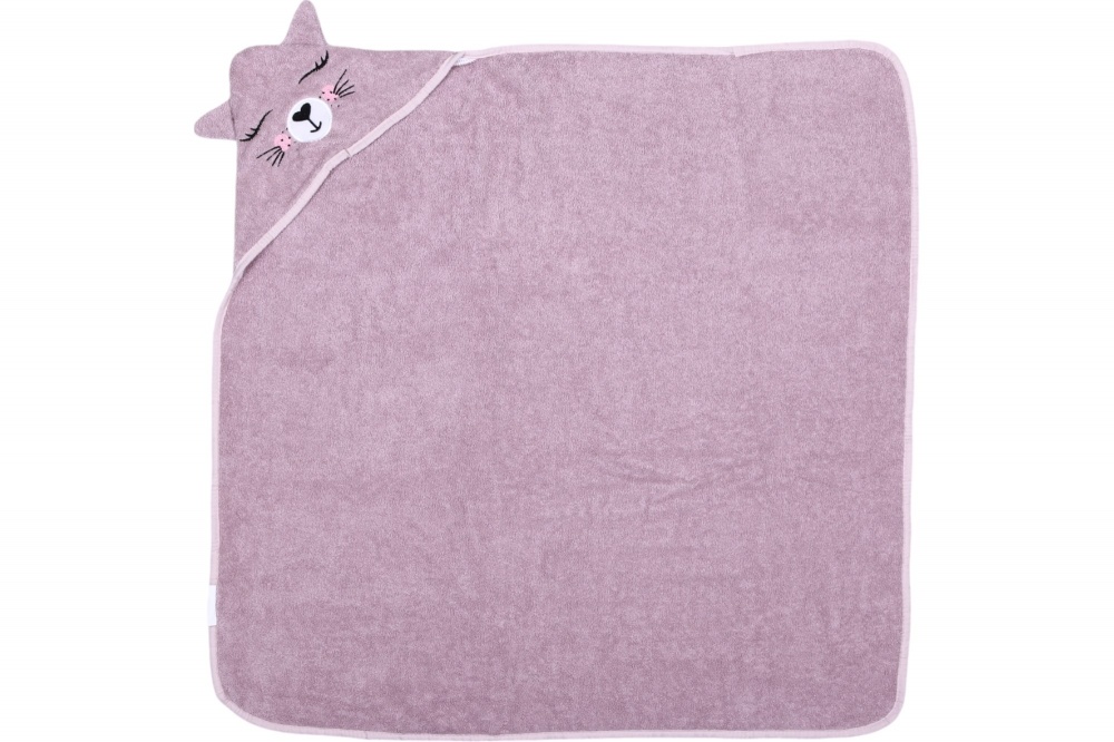 Полотенце-уголок Білтекс Котик 85x85 см розовый
