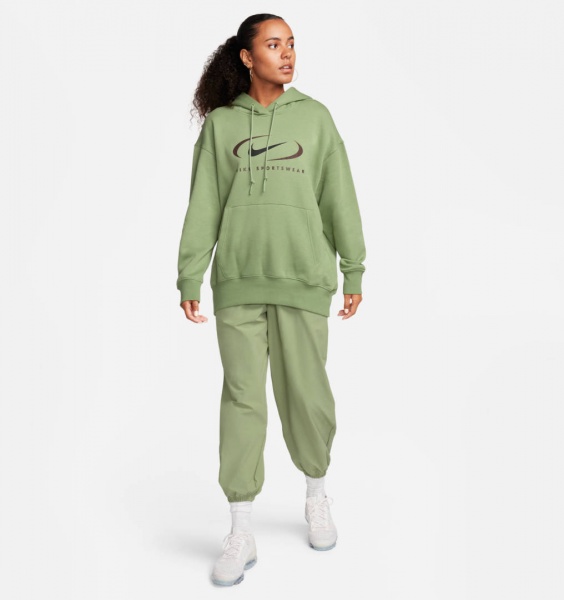 Джемпер Nike W NSW FLC OS PO HDY SWSH FN7698-386 р.S хакі