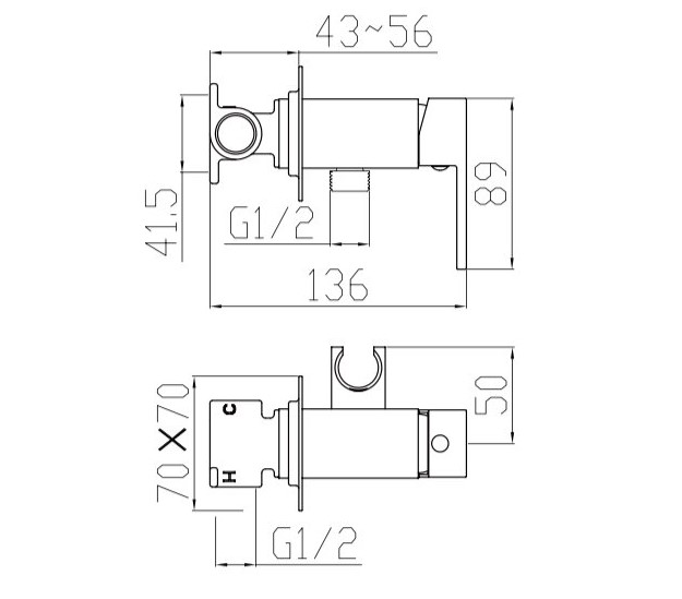 Змішувач Mixxen MOLLY для гігієнічного душу MXKL0734