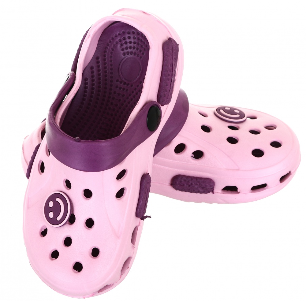 Сабо для девочек Shantou Смайл р.25 сиреневый (ls-23095)