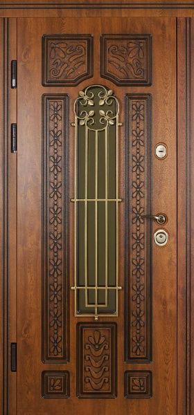 Двері вхідні Abwehr КС-127 096Л (СПЗ) (V) (ЗД+РТ2) Кale2 коричневий 2050x960мм ліві