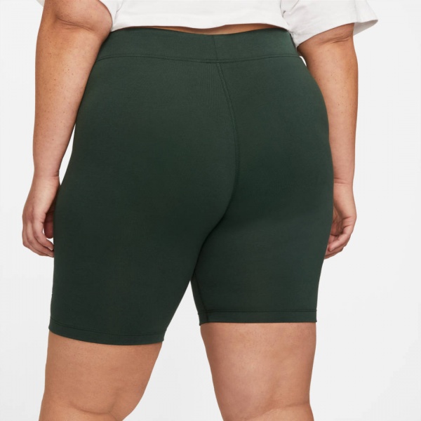 Шорты Nike W NSW ESSNTL MR BIKER SHORT CZ8526-397 р. S зеленый