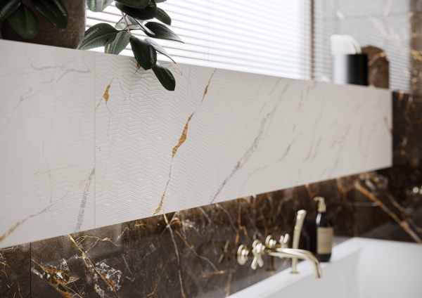 Плитка Ceramika Paradyz Guarda Bianco Dec. Glossy 29,8x89,8 