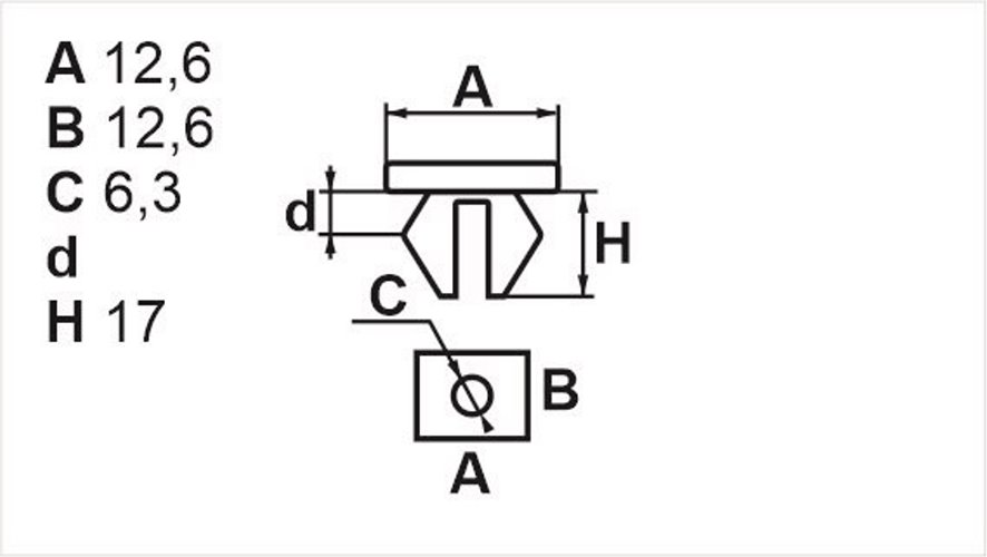 Пистон монтажный универсальный Romix (15028)