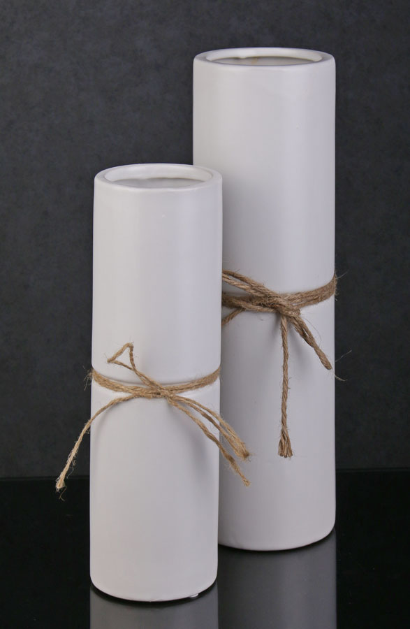 Ваза Luna Modern 9,5х9,5х32,5 см белая 32,5 см