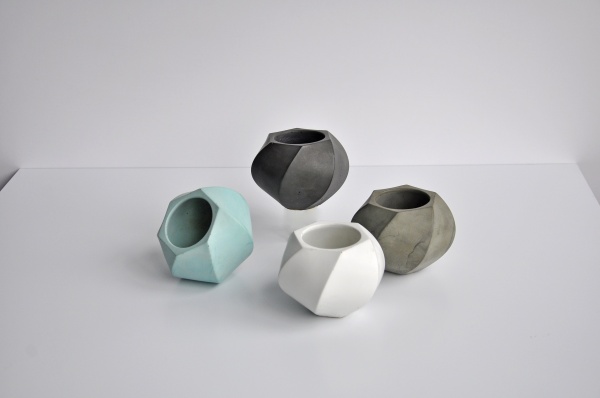 Кашпо декоративне Businkos темно-сірий бетон