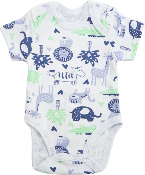 Боді дитяче унісекс GABBI ВD-23-3 зоопарк р.62 із принтом 13641 