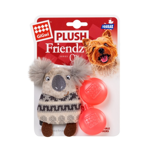 Игрушка для собак GiGwi Коала с пищалкой Plush 10 см