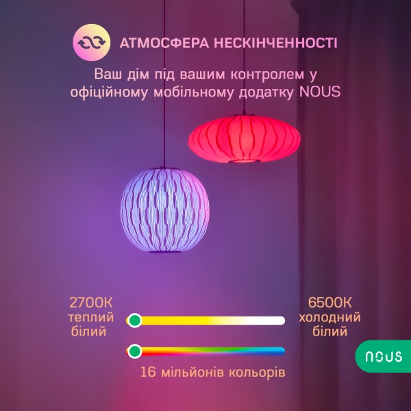 Лампа світлодіодна Nous C37 4.5W E14 2700-6500 K 350Lm P4 