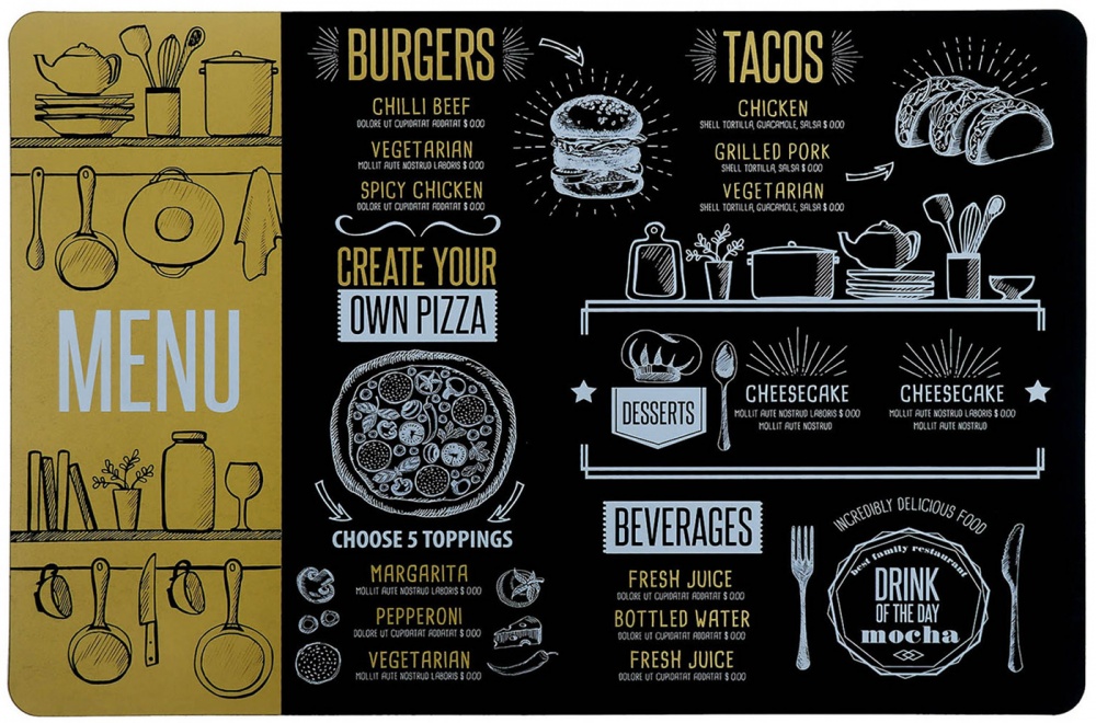 Килимок для сервірування Flamberg Gold 43,5х28,5 см