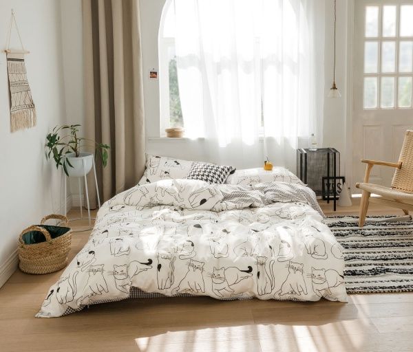 Комплект постельного белья Nice Cats 2 белый 