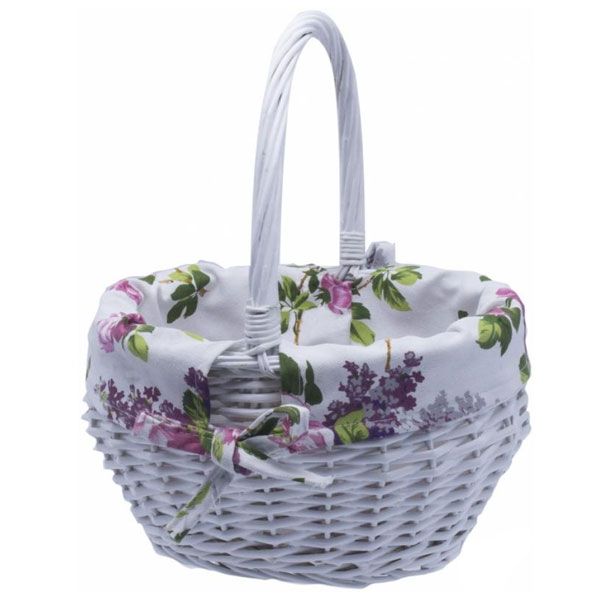 Кошик плетений з текстилем 29х22х17 см HA07-094-2 