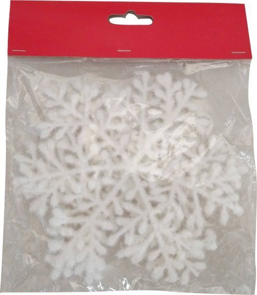 Декорация новогодняя Снежинка в наборе 6 шт. 10 см EPI-RS1A629-1R