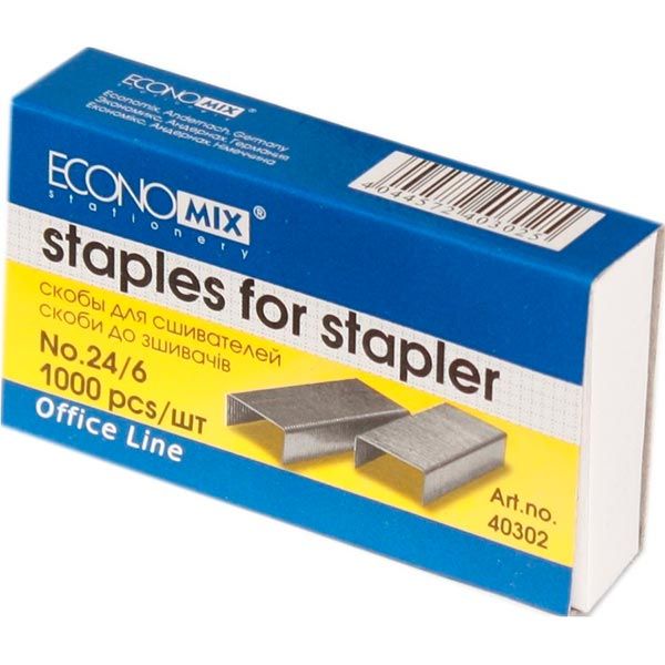 Скоба E40302 №24/6 1000 шт. Economix