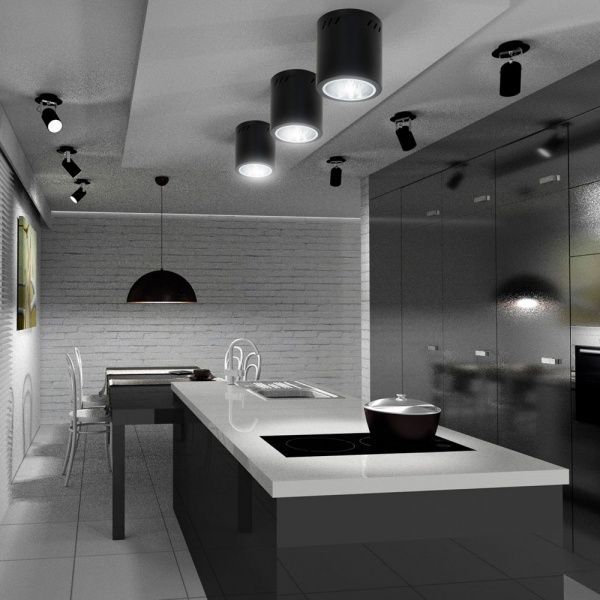 Світильник точковий Luminex Downlight round 60 Вт E27 чорний 7243 