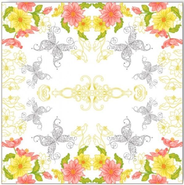 Салфетки столовые La Fleur Кружевные бабочки 33х33 см 20 шт.