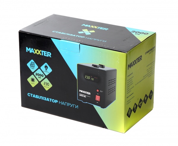 Стабилизатор напряжения Maxxter 2000 ВА MX-AVR-S2000-01
