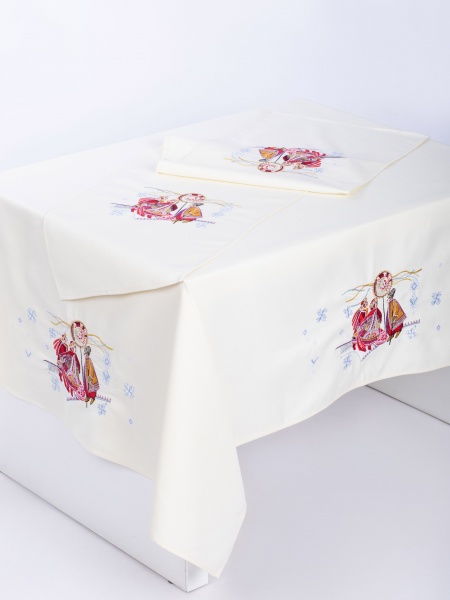 Дорожка Вертеп 209-23/00 40x140 см молочный крем Эдельвика 