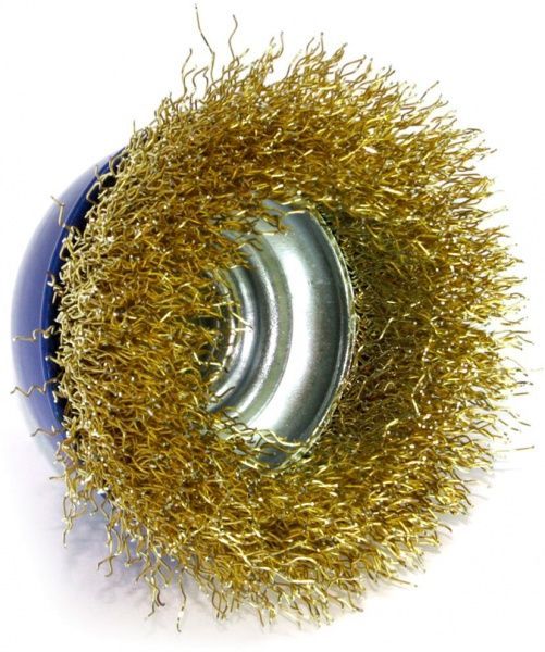 Щітка чашкова 65мм x M14, витий (рифлений) дріт d0,3 об/хв 12500 стальний дріт S&R 136132065